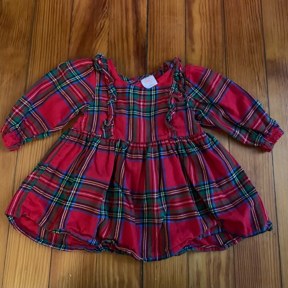 Baby girl red plaid dress